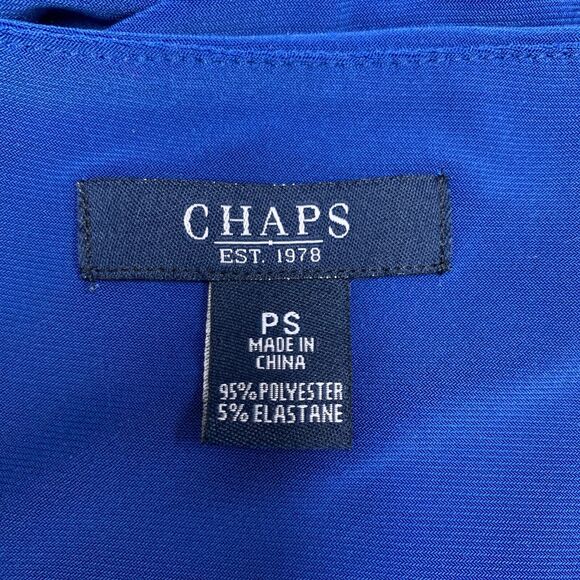 Chaps Women's Dress Petite Small PS Blue V-Neck Sleeveless - Picture 5 of 6